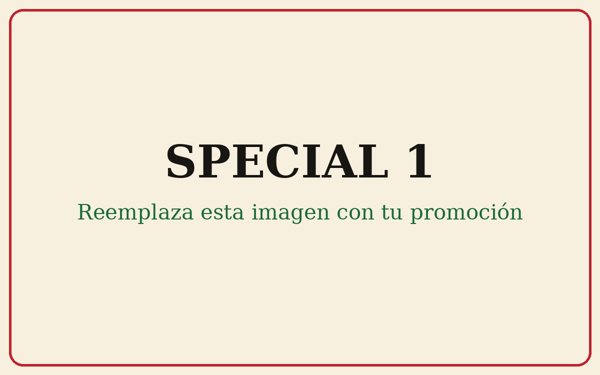 Especial o promoción 1